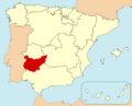Localización de la provincia de Badajoz