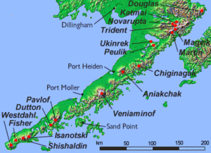 Archivo:Map of Alaska Peninsula Volcanoes