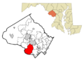 Montgomery County Maryland Incorporated and Unincorporated areas Potomac Highlighted