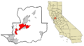 Solano County California Incorporated and Unincorporated areas Fairfield Highlighted