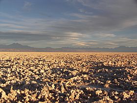 Sonnenuntergang im Salar de Atacama