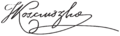 Tadeusz Kościuszko Signature