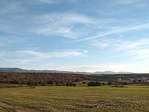 Archivo:Vista de Caballar con la Sierra de Guadarrama al fondo