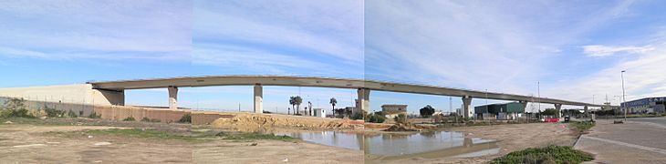 Vista panorámica del Puente de la Constitución de 1812, Cádiz