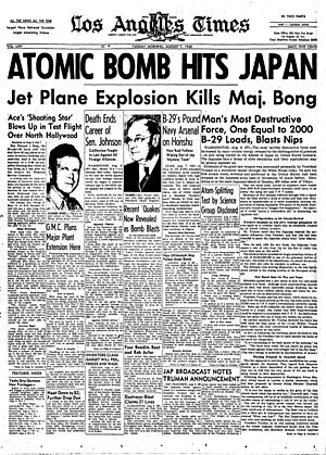 Archivo:1945-08-07-Los-Angeles-Times-front-page
