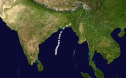 Archivo:1970 Bhola cyclone track