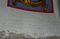 Antigua inscripción en la linterna del palacete del fotógrafo Laurent. Alcalá de Henares, España