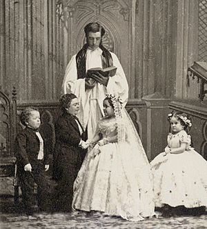 Archivo:Charles Sherwood Stratton and Lavinia Warren marriage