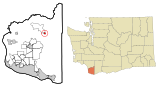 Clark County Washington Incorporated and Unincorporated areas Yacolt Highlighted.svg