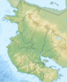 Costa Rica Guanacaste relief map