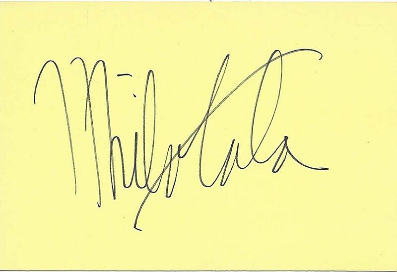 English signature of Miiko Taka