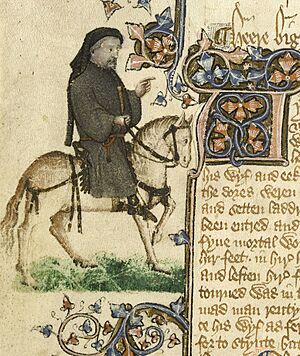 Archivo:Geoffrey Chaucer, Tale of Melibee, Ellesmere Chaucer, mssEL 26 C 9, folio 153v cropped tight