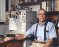 Irwin Fridovich in his office