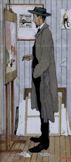 Jules De Bruycker - Frans Masereel in his studio.jpg