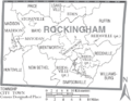 Map of Rockingham County North Carolina With Municipal and Township Labels