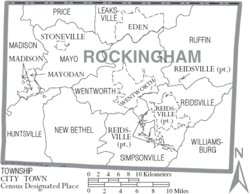 Archivo:Map of Rockingham County North Carolina With Municipal and Township Labels