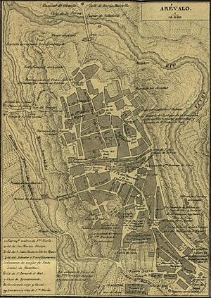 Archivo:Mapa de Arévalo, 1864, de Francisco Coello