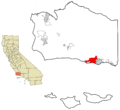 Santa Barbara County California Incorporated and Unincorporated areas Goleta Highlighted