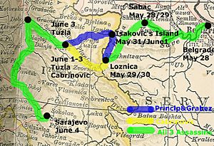 Archivo:Sarajevo Assassins Route