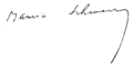 Signature de Maurice Schumann - Archives nationales (France)