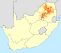 South Africa Northern Sotho speakers density map