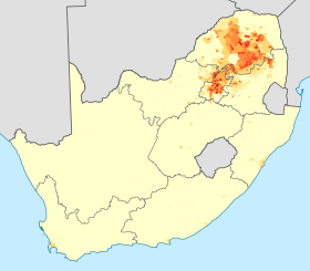 South Africa Northern Sotho speakers density map.svg