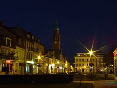 Starogard Gdański, Rynek, noční pohled