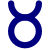 Taurus symbol (bold, blue).svg