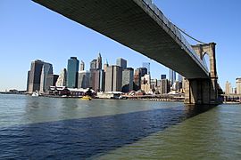 USA-NYC-Brooklyn Bridge & Manhattan