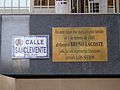Zaragoza - Calle Sanclemente - Placa General Bruno Lacoste