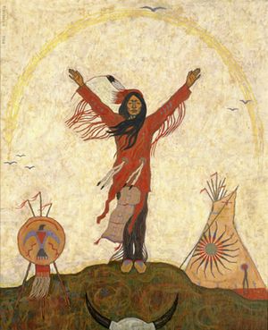 Archivo:“Salutation to the Great Spirit” (1963) by Frithjof Schuon