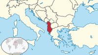 Albania in its region.svg