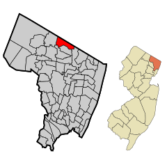 Bergen County New Jersey Incorporated and Unincorporated areas Montvale Highlighted.svg