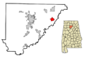 Cullman County Alabama Incorporated and Unincorporated areas Holly Pond Highlighted