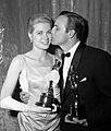 Grace Kelly and Marlon Brando at the 1955 Academy Awards