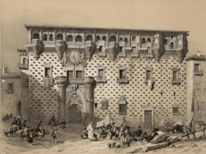 Archivo:Jenaro Pérez Villaamil (1844) Guadalajara. Palacio de los Duques del Infantado