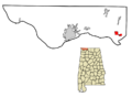Lauderdale County Alabama Incorporated and Unincorporated areas Rogersville Highlighted