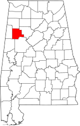 Map of Alabama highlighting Fayette County.svg