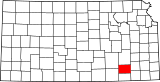 Map of Kansas highlighting Elk County.svg