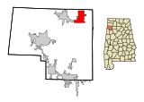 Marion County Alabama Incorporated and Unincorporated areas Bear Creek Highlighted.svg