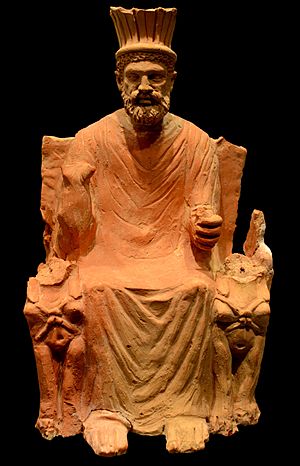 Archivo:Terracotta statue of Baal-Hammon on a throne AvL