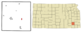 Wilson County Kansas Incorporated and Unincorporated areas Altoona Highlighted