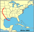 Alicia 1983 map