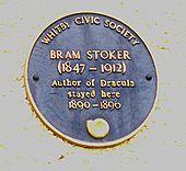 Archivo:Bram Stoker Plaque Whitby England
