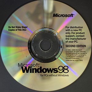 Archivo:CD Room de instalación de Windows 98