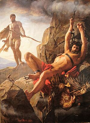 Archivo:Carl Bloch, Prometheus' Befrielse, 1864, The Hellenic Ministry of Culture and Sports