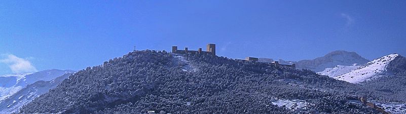Castillo de Jaén nevado edited