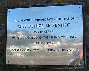 Archivo:Denize Le Pennec plaque Gorey 23 September 1969