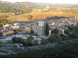 Vista de Hostalric desde el castillo.