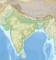 India relief location map